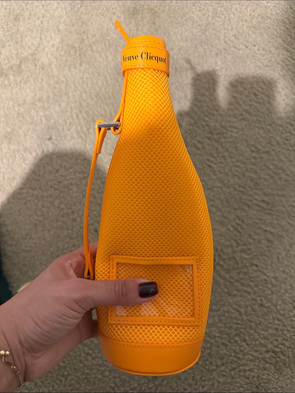 Veuve Clicquot Orange Bottle-Shape Wristlet Pouch